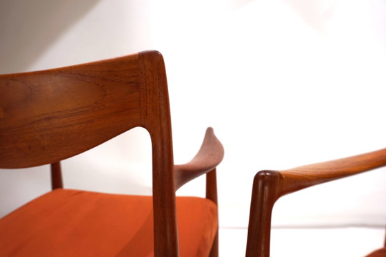 Image 1 of Set van 2 Gustav Bahus Bambi Teakhouten Stoelen Door Rolf Rastad & Adolf Relling, 1960