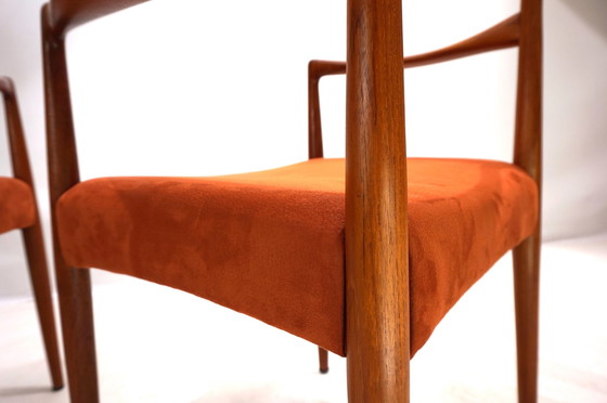 Image 1 of Set van 2 Gustav Bahus Bambi Teakhouten Stoelen Door Rolf Rastad & Adolf Relling, 1960