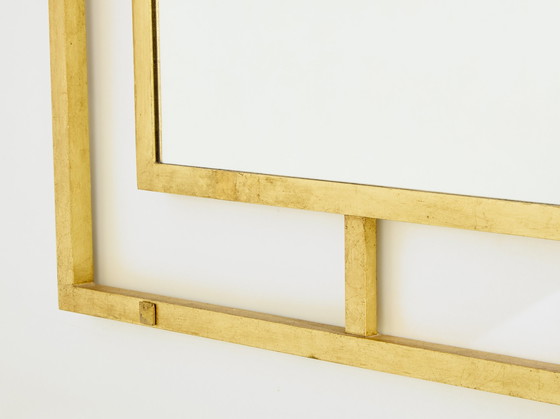 Image 1 of Roger Thibier Verguld Smeedijzeren Console Tafel met Spiegel 1960