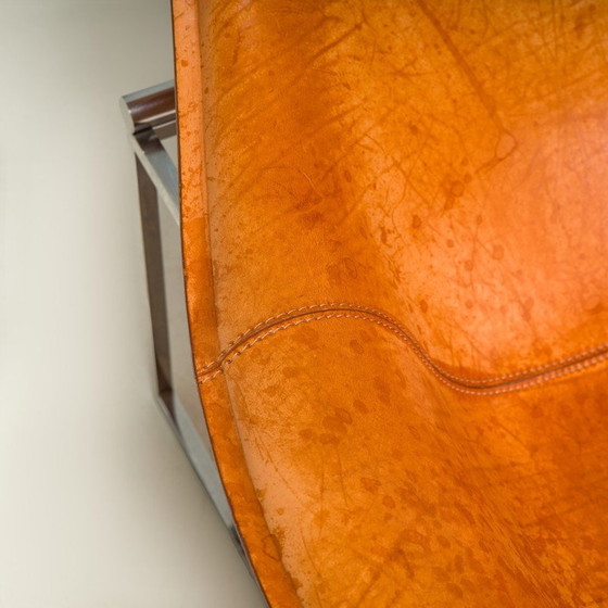 Image 1 of Vintage Mart Mprn_1 bruin lederen lounge fauteuil door Antonio Citterio voor BandB Italia