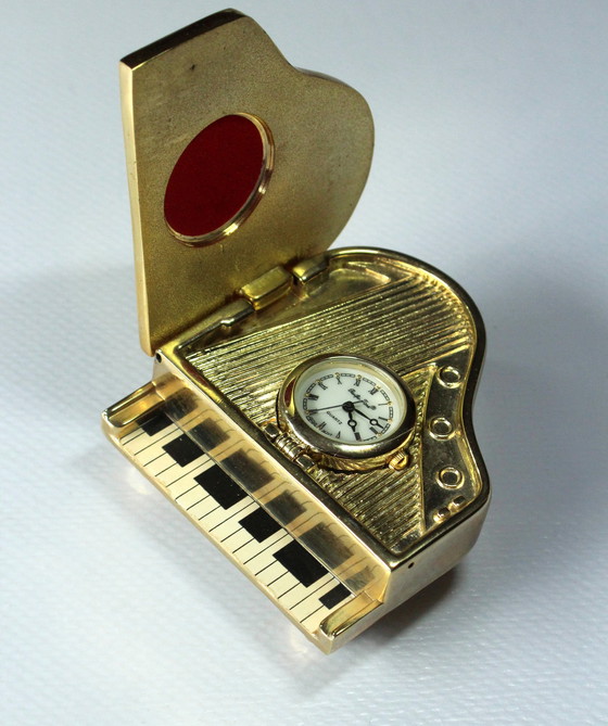 Image 1 of Vintage miniatuur tafelklok Pacific Time met quartz uurwerk