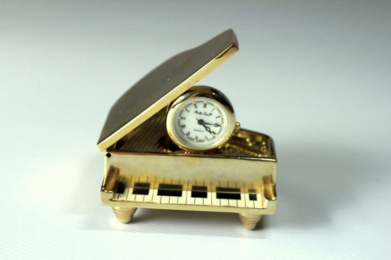 Image 1 of Vintage miniatuur tafelklok Pacific Time met quartz uurwerk