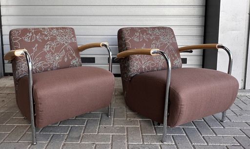 2x Leolux Scylla design fauteuils 