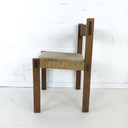 6x vintage brutalist stoel