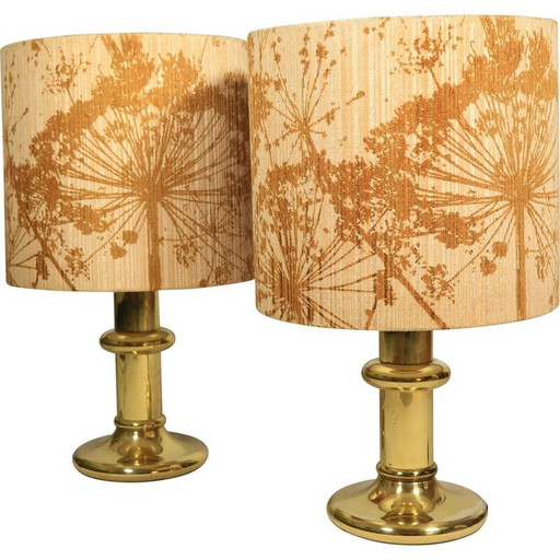 Paar Hollywood Regency vintage tafellampen, 1970