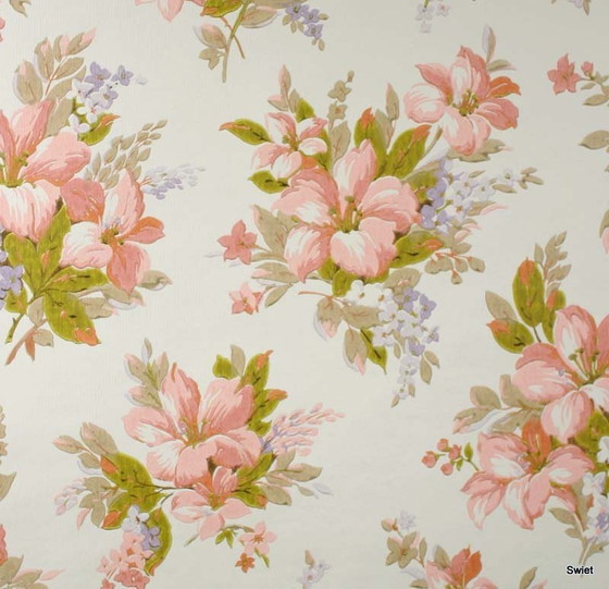 Image 1 of 3701 Vintage Roosjes Behang Bloemen