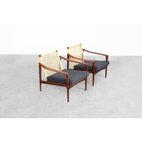 Image 1 of Paar Deense vintage teakhouten fauteuils van Ib Kofod-Larsen, jaren 1960