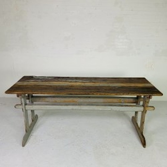 Image 1 of Verwijderbare eettafel, 68 x 194 cm - jaren 1930