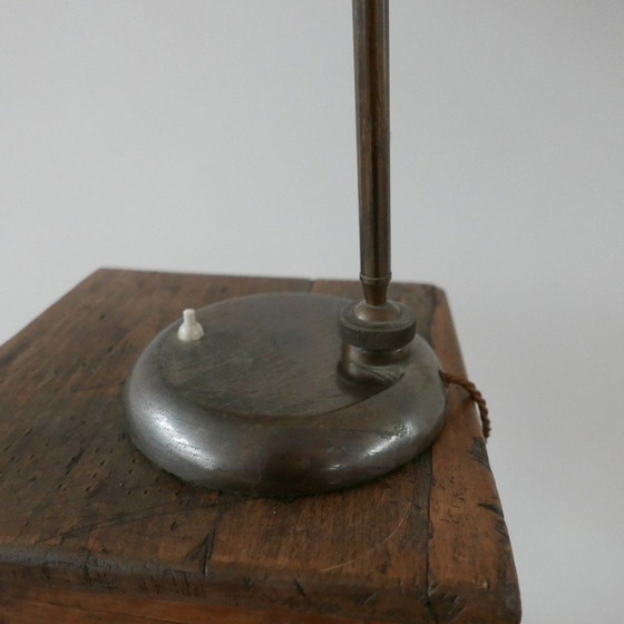 Image 1 of Vintage gepatineerd messing tafellamp, Duitsland 1930