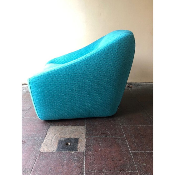 Image 1 of Vintage turquoise fauteuil van Stefano Spessotto en Lorella Agnoletto