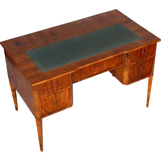 Vintage Biedermeier notenhouten bureau, Tsjecho-Slowakije 1830