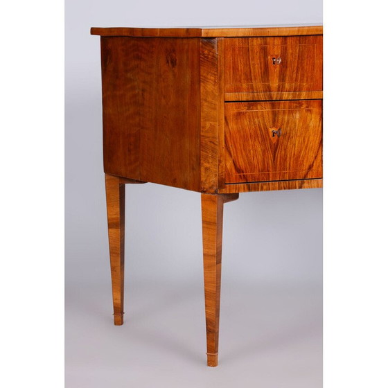 Image 1 of Vintage Biedermeier notenhouten bureau, Tsjecho-Slowakije 1830