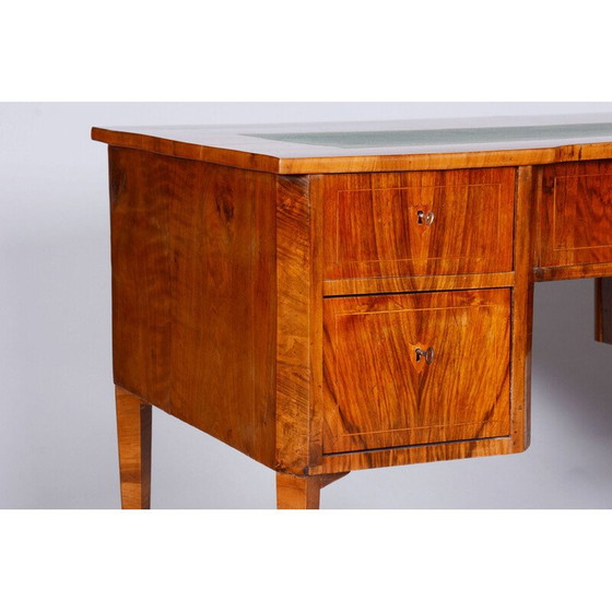 Image 1 of Vintage Biedermeier notenhouten bureau, Tsjecho-Slowakije 1830