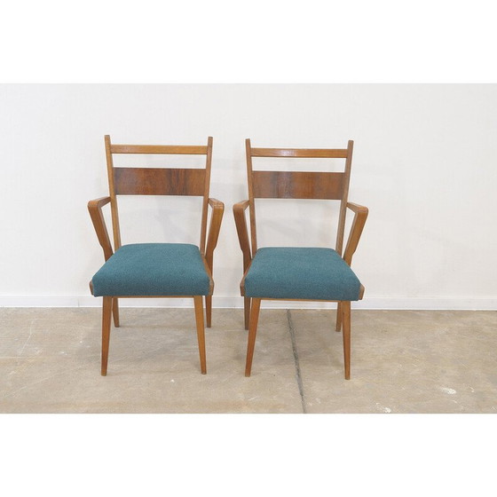Image 1 of Paar vintage beukenhouten stoelen voor Jitona, Tsjecho-Slowakije 1970