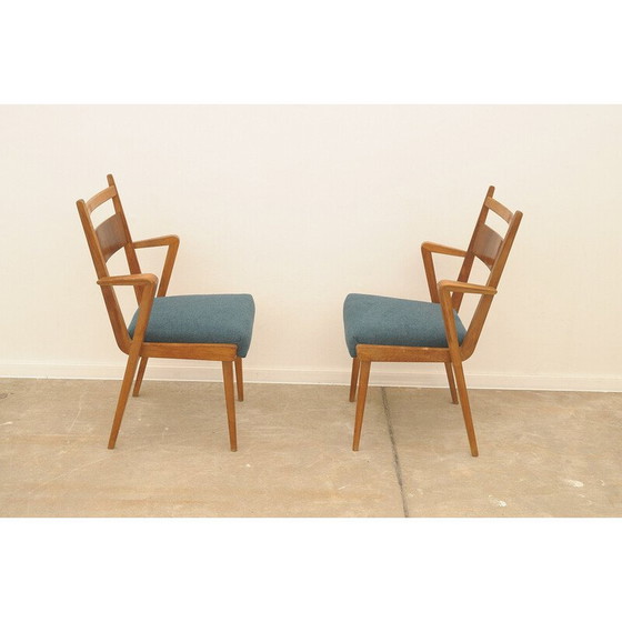 Image 1 of Paar vintage beukenhouten stoelen voor Jitona, Tsjecho-Slowakije 1970