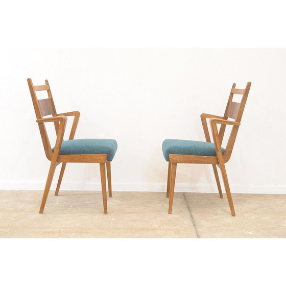 Image 1 of Paar vintage beukenhouten stoelen voor Jitona, Tsjecho-Slowakije 1970