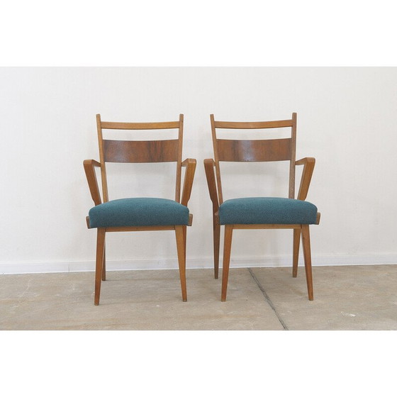 Image 1 of Paar vintage beukenhouten stoelen voor Jitona, Tsjecho-Slowakije 1970