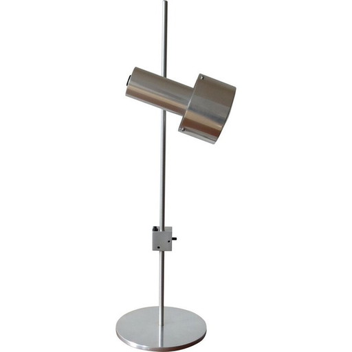 Vintage aluminium bureaulamp van Peter Nelson, jaren 1960