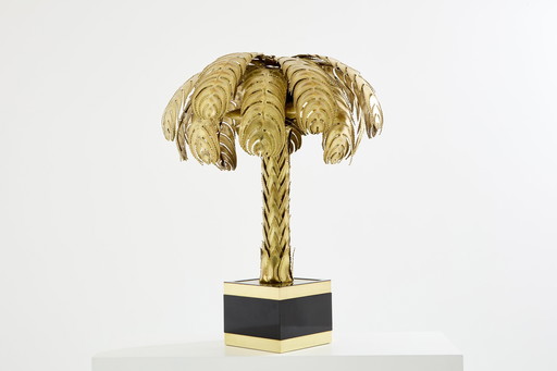 Christian Techoueyres voor Maison Jansen Messing Palmboomlamp 1970