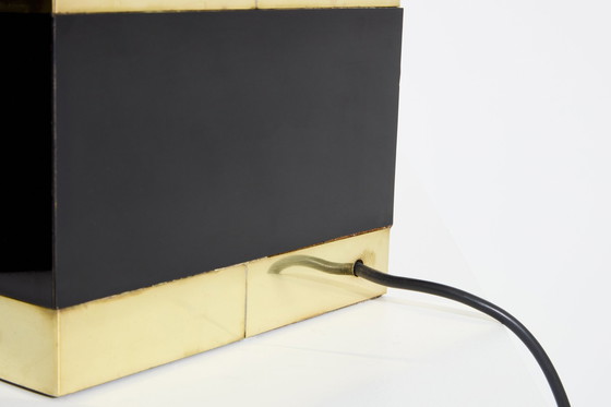 Image 1 of Christian Techoueyres voor Maison Jansen Messing Palmboomlamp 1970