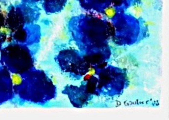 Image 1 of Ingelijste acryl op papier