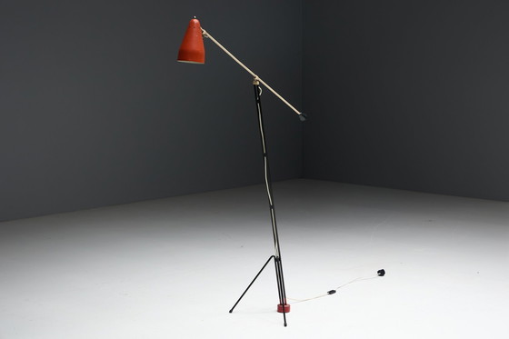 Image 1 of Vintage Grashopper vloerlamp "6320" van Wim Rietveld voor Gispen, 1950