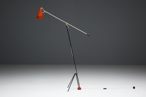 Image 1 of Vintage Grashopper vloerlamp "6320" van Wim Rietveld voor Gispen, 1950
