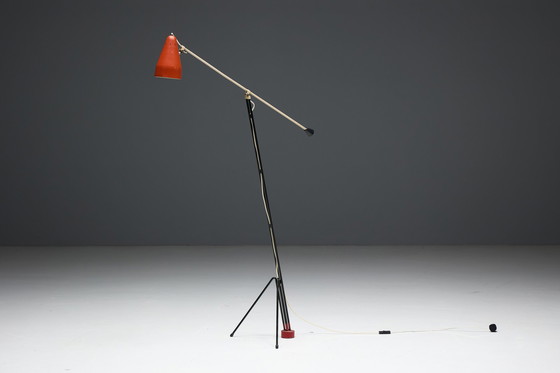 Image 1 of Vintage Grashopper vloerlamp "6320" van Wim Rietveld voor Gispen, 1950