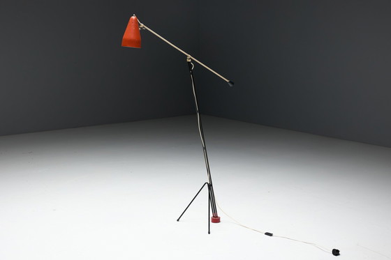Image 1 of Vintage Grashopper vloerlamp "6320" van Wim Rietveld voor Gispen, 1950