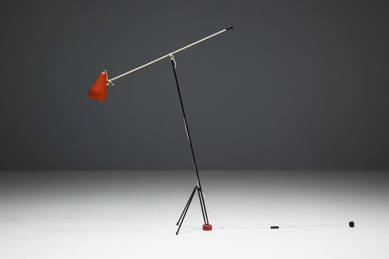 Image 1 of Vintage Grashopper vloerlamp "6320" van Wim Rietveld voor Gispen, 1950