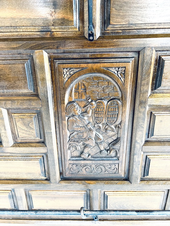 Image 1 of Brutalistische Bar + Barkrukken ‘50