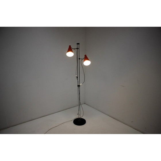 Image 1 of Vintage rode vloerlamp van Lidokov, Tsjecho-Slowakije 1960