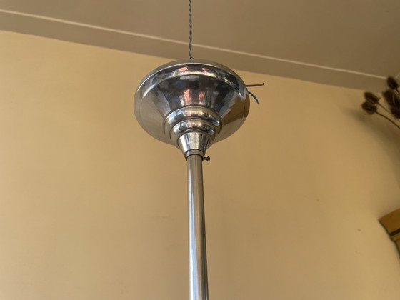 Image 1 of Lamp Hanglamp Model Champignon Art Deco 1930 Frans