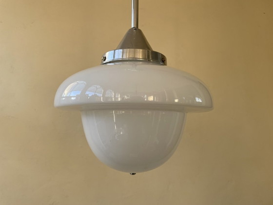 Image 1 of Lamp Hanglamp Model Champignon Art Deco 1930 Frans