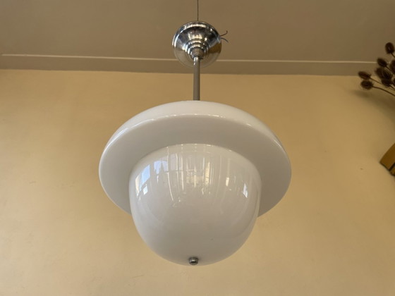 Image 1 of Lamp Hanglamp Model Champignon Art Deco 1930 Frans