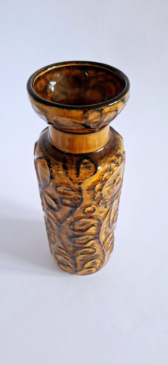 Image 1 of Vintage keramische vaas W- Duitsland, geel