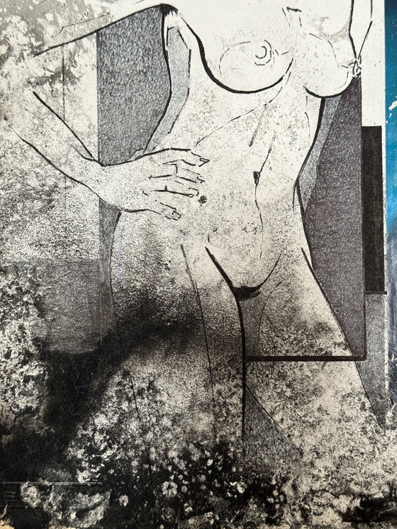 Image 1 of Eugene Eechaut (1928-2019) - Inktcompositie met een vrouw. 1977