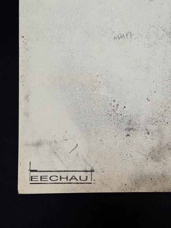 Image 1 of Eugene Eechaut (1928-2019) - Inktcompositie met een vrouw. 1977