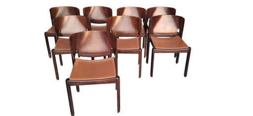 8x Vico Magistretti Voor Cassina Model 122 Stoelen