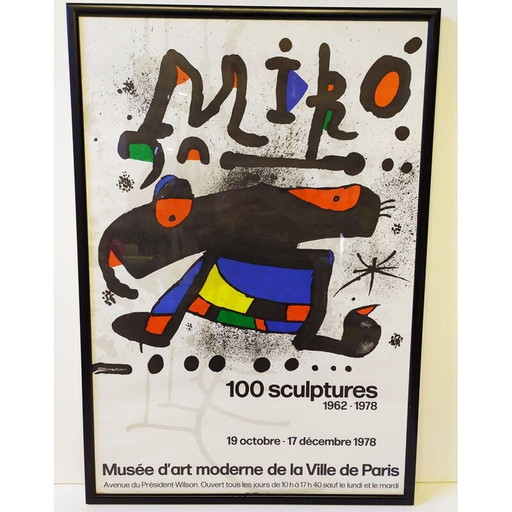 Joan Miro's vintage litho, Parijs 1978