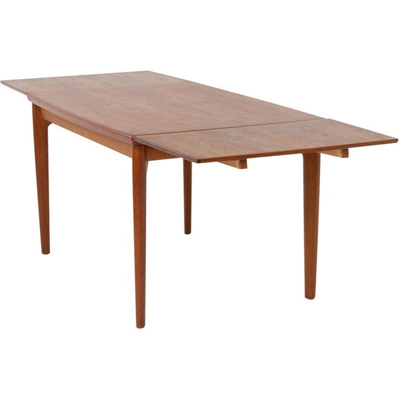Vintage uitschuifbare teakhouten eettafel door Grete Jalk voor Glostrup, Denemarken 1960