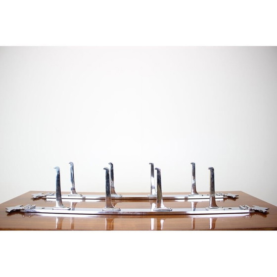 Image 1 of Vintage verchroomde vleeshouder, Tsjecho-Slowakije 1930