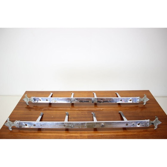 Image 1 of Vintage verchroomde vleeshouder, Tsjecho-Slowakije 1930