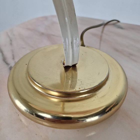 Image 1 of Paar vintage tafellampen met Murano glazen hanglamp, Italië 1970