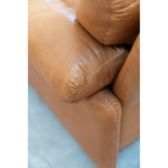 Image 1 of Paar vintage "Coronado" fauteuils met poef van Afra Bianchin en Tobia Scarpa voor B et B Italia, Italië 1986