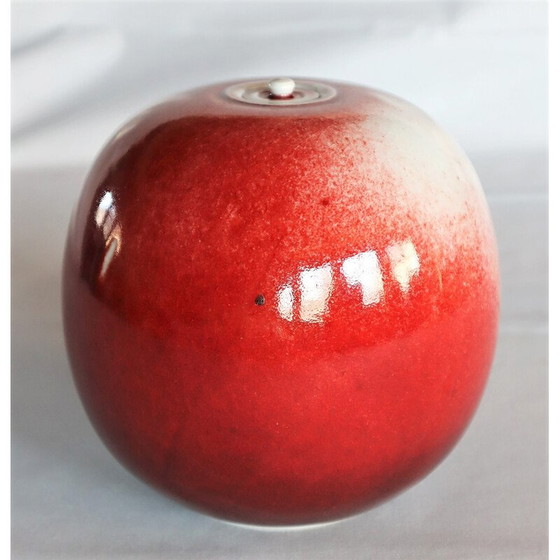 Image 1 of Vintage rood porseleinen doosje van Xavier Duroselle, 1990