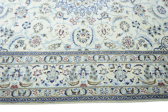 Image 1 of Handgeknoopt Nain 9 La Met Zijde - Oosters Tapijt 355 X 255 Cm
