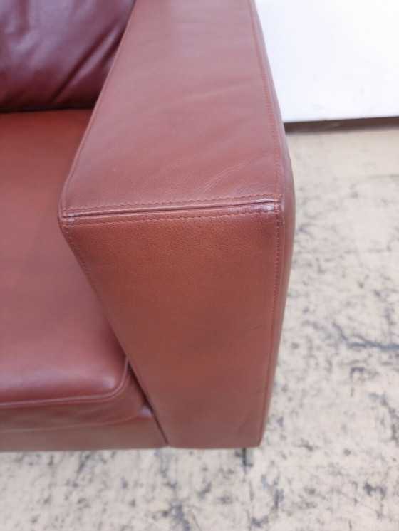 Image 1 of Walter Knoll Foster fauteuil 503 Bruin design fauteuil leren fauteuil unieke zitting