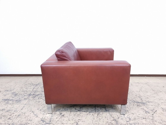 Image 1 of Walter Knoll Foster fauteuil 503 Bruin design fauteuil leren fauteuil unieke zitting