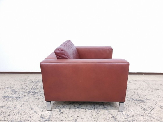 Image 1 of Walter Knoll Foster fauteuil 503 Bruin design fauteuil leren fauteuil unieke zitting